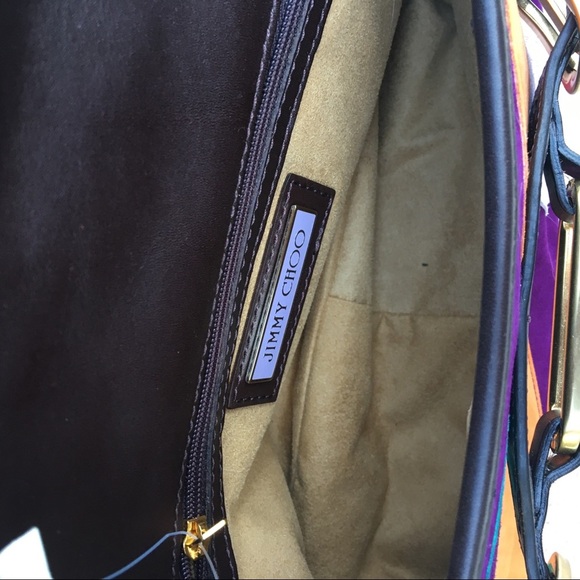 NWT Jimmy Choo Tulita Multi-Color Patchwork Purse - Picture 11 of 13